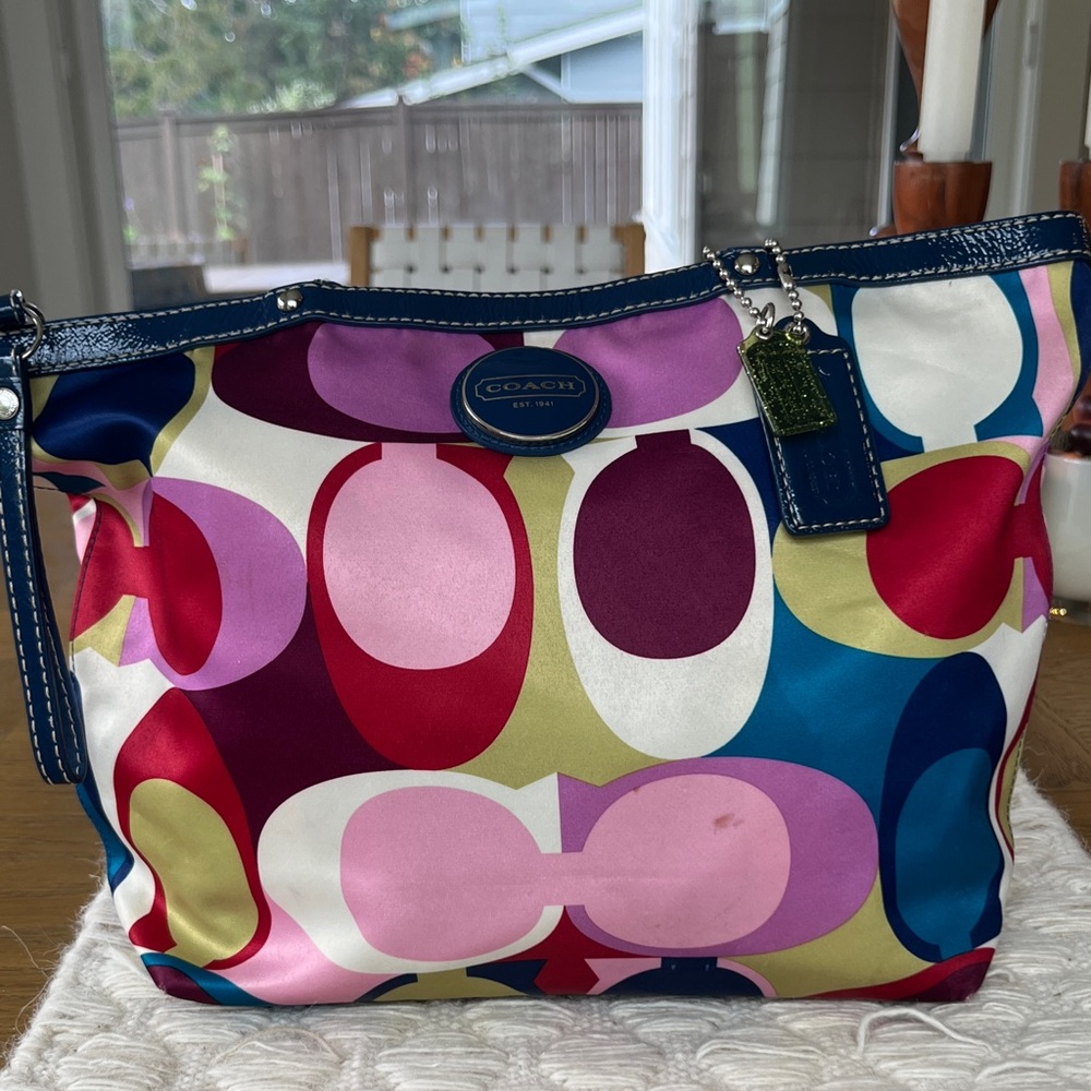 Coach Colorful Signature Tote Bag